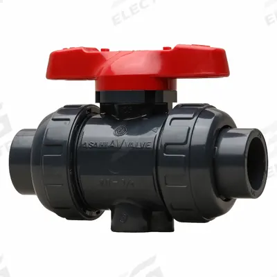 ASAHI Manual Two-Way Ball Valve: 4 in, PVC, Straight, Socket x Socket - PVC Ball Valves