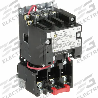 SQUARE D Magnetic Motor Starter: Non-Reversing, 3 Poles, NEMA Size 1, 27 A - Non-Reversing Starters with Thermal Overloads