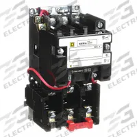 SQUARE D Magnetic Motor Starter: Non-Reversing, 3 Poles, NEMA Size 1, 27 A, 480V AC Coil (MPN 8536SCO3V06). Key specifications — Brand: SQUARE D; Coil Voltage: 480V AC; Phase: Three; Operator: None; Terminal Connection Type: Screw Clamp Terminals; Includes Pilot Light: No; Operator Controls: None; Auxiliary Contacts Included: No Auxiliary Contacts Included.