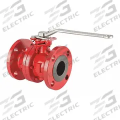 KECKLEY Manual Two-Way Ball Valve: 4 in, Carbon Steel, Straight, Class 300 Flange, Two-Piece (MPN BVF2RF4FCSRGSL-400). Key specifications — Brand: KECKLEY; Handle: Locking Lever.