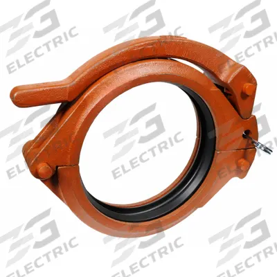 GRUVLOK Clamp Coupling: Hinged Clamp, 2 in x 2 in, Ductile Iron, EPDM Seal - Grooved Pipe Couplings