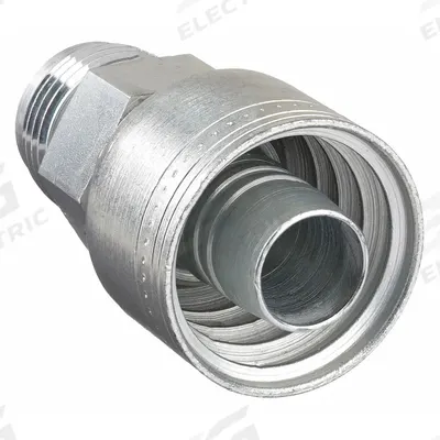 AEROQUIP Hydraulic Crimp Fitting: Steel x Steel, Straight, -4 For Hose Dash Size - Aeroquip Crimp Hydraulic Hose Fittings with JIC Connection