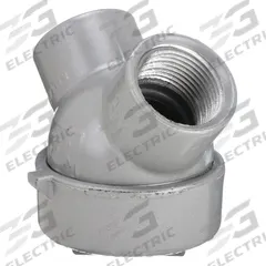 HUBBELL KILLARK Capped Elbow - Haz Loc: Aluminum, Powder Coated, 1 in Trade Size, NPT (MPN Y-3). Key specifications — Material: Aluminum; Finish: Powder Coated; Ends - Hazardous Fittings: 1 in FNPT x 1 in FNPT; Brand: HUBBELL KILLARK.