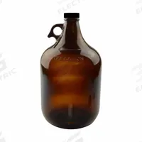 QORPAK Jug: Amber, Uncoated Bottle, Glass, 3.79 L, 165 mm, Includes Closure, 297 mm Overall Ht (MPN GLC-06771). Key specifications — attr1371258: Yes; attr1371256: Shouldered; attr1371264: QORPAK; attr1371229: Uncoated Bottle.