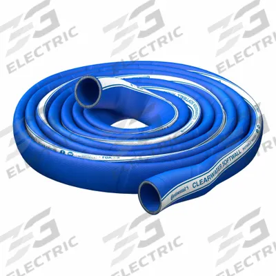 CONTINENTAL Discharge Hose: 2 in Hose Inside Dia., 50 ft Hose Lg, 150 psi - Polyethylene Bulk Potable Water Discharge Hoses with Smooth EPDM Cover and Synthetic Spiral-Plied Fabric Reinforcement
