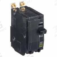 SQUARE D Miniature Circuit Breaker: 60 A, 120/240V AC, Single Phase, 10kA at 120/240V AC, 2 Poles (MPN QOB260). Key specifications — Phase: Single; Amps: 60 A; AC Voltage Rating: 120/240V AC; Max. AIR Rating: 10kA at 120/240V AC; For Use With: Square D NQOD Panelboards; Brand: SQUARE D.