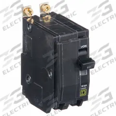 SQUARE D Miniature Circuit Breaker: 60 A, 120/240V AC, Single Phase, 10kA at 120/240V AC, 2 Poles (MPN QOB260). Key specifications — Phase: Single; Amps: 60 A; AC Voltage Rating: 120/240V AC; Max. AIR Rating: 10kA at 120/240V AC; For Use With: Square D NQOD Panelboards; Brand: SQUARE D.