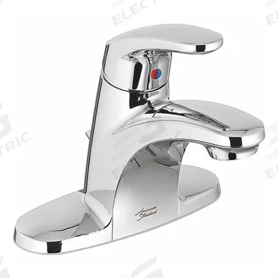AMERICAN STANDARD Mid Arc Bathroom Faucet: Colony Pro, Metal, Chrome Finish, 0.5 gpm Flow Rate - Centerset Handle Bathroom Faucets