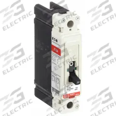 EATON Molded Case Circuit Breaker: 20 A Amps, 35kA at 277V AC, Fixed, A, Load Side Lug, Std, FD (MPN FD1020). Key specifications — attr217792: FD; attr196056: 35kA at 277V AC; attr196057: Fixed; attr196058: A; attr196059: Load Side Lug; attr196061: 225A/F.