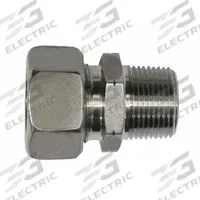 BRENNAN INDUSTRIES Compression Tube Straight: 12 mm OD x 6 mm OD x 3/8 in Pipe Size, Steel, Rigid (MPN D2404-L12-06). Key specifications — Brand: BRENNAN INDUSTRIES; Series: D2404.