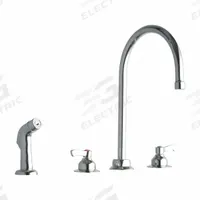 ELKAY Handle-Operated Faucet: Elkay®, Brass, Centerset, Deck, 4 Mounting Holes, 1.5 gpm Flow Rate (MPN LK801GN08L2). Key specifications — Series: Elkay®; Brand: ELKAY.