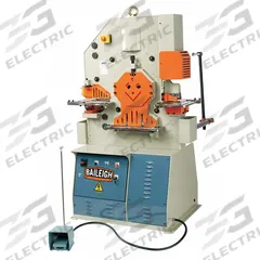 BAILEIGH INDUSTRIAL Ironworker: 230V AC /Three-Phase, 5 Stations, 62 Tonf Hydraulic Force, SW-623. Key specifications — attr66091: 13.5 in x 0.5 in; attr69797: Square Shear; attr67058: 1-1/8 in x 3/8 in; attr66096: 2 in x 3.5 in x 0.312 in; attr66073: SW-623; attr66076: BAILEIGH INDUSTRIAL.