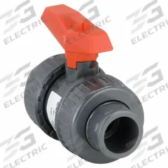 GF PIPING SYSTEMS Manual Two-Way Ball Valve: 1/2 in, PVC, Straight, FNPT x FNPT, Full Port Ball Port (MPN 161375017). Key specifications — Brand: GF PIPING SYSTEMS; Handle: Tee.