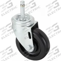 APPROVED VENDOR Stem Caster: Swivel, No Brake, 4 in Wheel Dia., 1 1/4 in Wheel Wd, 5 in Mounting Ht (MPN P12S-PB040D-SG2). Key specifications — attr1111099: APPROVED VENDOR; attr1111095: Black; attr1176855: Swivel.