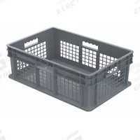 AKRO-MILS Straight Wall Tote: 13.3 gal, 23 3/4 in x 15 3/4 in x 8 1/4 in, Stacking Capable, Gray (MPN 37678GREY). Key specifications — Material: Plastic; Stackable: Stacking Capable; Brand: AKRO-MILS.