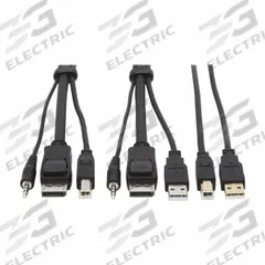 EATON TRIPP LITE Server Management Cable Kit: Display Port/DVI/Stereo Audio/USB 2.0, 6 ft Lg, Male (MPN P783-006-U). Key specifications — Brand: EATON TRIPP LITE; Connection Technology: DVI; Product Type: KVM Cable Kit; Supported Video Resolution - Maximum: 3840x2160 @ 60Hz; Compatible KVM Switch Type: Tripp Lite Series; End 1 Connection Type: 3.5 mm; DisplayPort; USB-A.