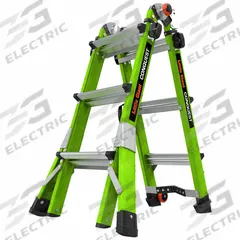 LITTLE GIANT Combination Ladder: 5 Configurations, Fiberglass, 375 lb Load Capacity, 32 lb Wt (MPN 17113-001). Key specifications — Brand: LITTLE GIANT; Included Features: Outriggers.