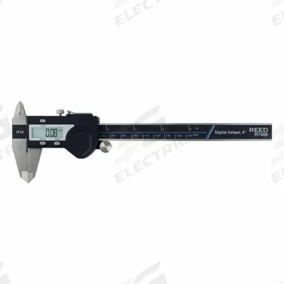 REED INSTRUMENTS Caliper: 0 in to 6 in /0 mm to 150 mm, IP54, 0.0005 in Resolution, 6 in - Calipers without SPC Output