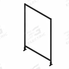 T-Slot Framing System Panel: Stand-Alone, Black, 72 in H x 24 in W x 5 1/2 in D, Solid (MPN 48258). Key specifications — Finish: Anodized; Brand: FAZTEK; Panel Color: Clear; Panel Type: Solid; Color: Black; Material: Polycarbonate; Assembly: Assembled; Manufacturer Part Number: 48258.