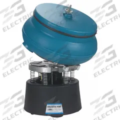 RAYTECH Vibratory Tumbler: 0.75 cu ft Capacity, Discharge Port/Drain/Tilting Plate Included (MPN 23-042). Key specifications — Tumbler Operation: Wet/Dry; Bowl Amplitude: Adjustable; Brand: RAYTECH; Tumbler Design: Tilting Plate.