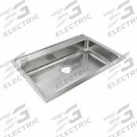 JUST MANUFACTURING Bowl Drop-In Sink: 31 in Overall Lg, 21 1/4 in Overall Wd, 4 1/2 in Bowl Dp (MPN SLADA2131A451-J). Key specifications — Brand: JUST MANUFACTURING; Color Family: Silver/Gray.