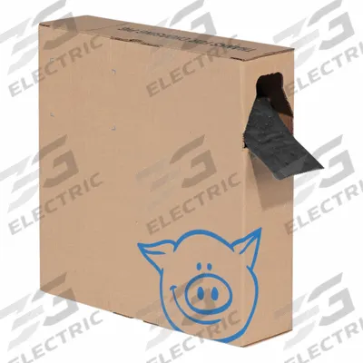 PIG Sorbent Roll: 200 ft Lg, 4 in Wd, Black/Gray, Polypropylene, 200 ft Roll Lg - Sorbent Rolls