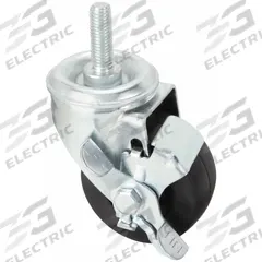 APPROVED VENDOR Stem Caster: Inch, Swivel, 3 in Wheel Dia., 1 1/4 in Wheel Wd, 4 in Mounting Ht (MPN P12S-R030D-ST1-WB). Key specifications — Brand: APPROVED VENDOR; Thread Size: 1/2"-13; Roll Up: Swivel with Brake.