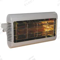 SOLAIRA Electric Infrared Heater: 1500W Watt Output, 120V AC, 1 Phase, Hardwired, 45° Beam Pattern (MPN SALPHA15120G). Key specifications — Wattage Output: 1500W; Voltage: 120V AC; Brand: SOLAIRA; Electrical Connection: Hardwired; Element Type: Quartz Lamp; Housing Color: Silver; Housing Material: Aluminum; Overall Dimensions - L x W x D: 16 in x 10 in x 6 in.