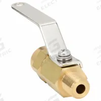 APPROVED VENDOR Manual Two-Way Ball Valve: 1/4 in, Brass, Straight, MNPT x FNPT, Full Port Ball Port (MPN 1WML7). Key specifications — Brand: APPROVED VENDOR; Handle: Lever.