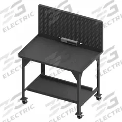 DURHAM MFG Workbench with Panel: Fixed Ht, Steel, 48 in x 30 in, 4,000 lb Overall Load Capacity (MPN DWBM-3048-BE-PB-PS-95). Key specifications — Brand: DURHAM MFG.