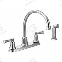 CFG Gooseneck Kitchen Faucet: Capstone, Brass, Widespread, Deck, 4 Mounting Holes, 1.5 gpm Flow Rate (MPN CA41613). Key specifications — Series: Capstone; Brand: CFG.