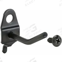 APPROVED VENDOR Single Rod Pegboard Hook: 1/4 in Peg Hole, For 1 in Pegboard Hole Spacing, 10 PK (MPN 5TPF9). Key specifications — Color: Black; Locking System: Screw-In; Mounting Type: Surface; Accessory Type: 30-Degree Single Hook; Brand: APPROVED VENDOR.