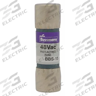 BUSSMANN Fuse: BBS Series, Midget, Fast-Acting, 800 mA, 600 V AC - Fast-Acting Cylindrical Fuses