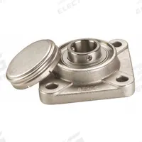 NTN 4 Bolt Flange Bearing: Radial Ball, 1 3/4 in Bore, SS, Set Screws, 5 25/64 in Lg, 2 1/16 in Wd (MPN SUCF209-28CCFG1). Key specifications — Bore Type: Cylindrical; Brand: NTN; Lubricant Material: FDA/USDA-H1 Solid Grease; Mounting Bolt Size: 5/8 in; System of Measurement: Inch; Included Bearing Cap: Closed Cap.