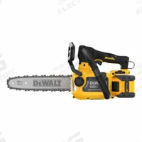 DEWALT Chainsaw: 12 in Bar Lg, Top Handle, Auto Chain Oiler, 9.0 Ah Battery Capacity, 20 V (MPN DCCS673X1). Key specifications — Brand: DEWALT.