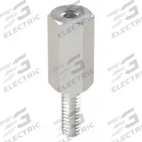 Standoff: Male x Female, 1 1/2 in Lg, Hex, Aluminum, Plain, 1/2 in Hex Wd, Aluminum, Aluminum, 10 PK (MPN CRR081604GR). Key specifications — Brand: APPROVED VENDOR.