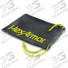 HEXARMOR Goggle Microfiber Pouch: Belt Clip Not Included, Microfiber, Soft Bag, Gray, Drawstring (MPN 14-10011). Key specifications — Brand: HEXARMOR; Includes Belt Clip: Belt Clip Not Included; Material: Microfiber; Closure Type: Drawstring; Color: Gray.