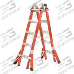 WERNER Combination Ladder: 5 Configurations, Fiberglass, 300 lb Load Capacity, 50 lb Wt, 19 ft (MPN FMT-22). Key specifications — Brand: WERNER.