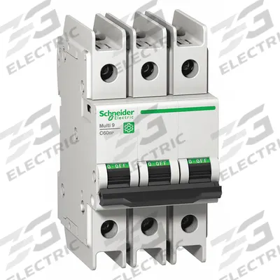 SCHNEIDER Miniature Circuit Breaker: 25 A Amps, 14kA at 120/240V AC, Screw Clamp - C-Curve, 3-Pole UL489 DIN Rail-Mount Miniature Circuit Breakers