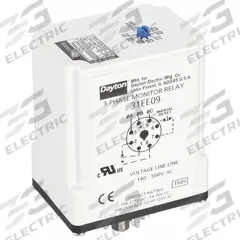 DAYTON Phase Monitor Relay: Socket Mounted, 10 A Current Rating, 190 to 500V AC, 8 Pins/Terminals (MPN PMPU-FA8B18). Key specifications — Monitored Parameters: Phase Unbalance; Manufacturer Part Number: PMPU-FA8B18; Brand: DAYTON.