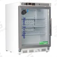 AMERICAN BIOTECH SUPPLY Lab Refrigerator: 4.6 cu ft, Undercounter, 2°C to 7°C, 25 1/2 in Overall Dp (MPN PH-ABT-HC-UCBI-0404G-LH). Key specifications — Door Opening Style: Left; Color: White; Alarm Type: Temperature; Manufacturer Part Number: PH-ABT-HC-UCBI-0404G-LH; Brand: AMERICAN BIOTECH SUPPLY; Product Type: Lab Refrigerator; Door Type: Swing Glass; Refrigerant Type: R-600a.