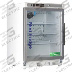 AMERICAN BIOTECH SUPPLY Lab Refrigerator: 4.6 cu ft, Undercounter, 2°C to 7°C, 25 1/2 in Overall Dp (MPN PH-ABT-HC-UCBI-0404G-LH). Key specifications — Door Opening Style: Left; Color: White; Alarm Type: Temperature; Manufacturer Part Number: PH-ABT-HC-UCBI-0404G-LH; Brand: AMERICAN BIOTECH SUPPLY; Product Type: Lab Refrigerator; Door Type: Swing Glass; Refrigerant Type: R-600a.