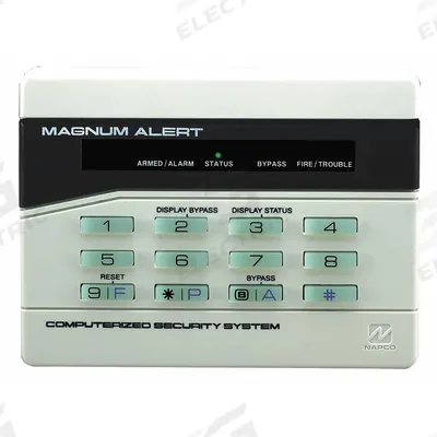 NAPCO Intrusion System Digital Keypads: 4 3/8 in Overall Ht, 1 1/8 in Overall Lg - Keypads for Security Systems