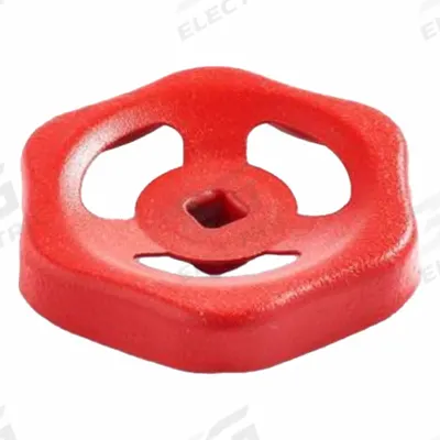 JW WINCO Valve Handwheel: 6 Point, 50 mm Handle Dia, 7 mm Square Spindle, Red - 6-Lobed Valve Knobs with Square Through-Hole
