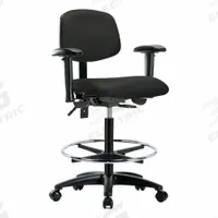 Ergonomic Chair: Vinyl, Arms Included, Ht Range 25 in to 34 1/2 in, 18 1/2 in Seat Wd, 17 in Seat Dp (MPN BR-VHBCH-RG-T1-A1-CF-RC-8540). Key specifications — Foot Support: Yes; Back Tilt Backward: 13.5°; Back Tilt Forward: 10.5°; Base Material: Nylon; Brand: APPROVED VENDOR; Product Type: Ergonomic Chair; ESD-Safe: Not ESD Safe; Seat Tilt Backward: 3°.