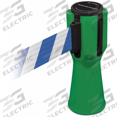 TENSABARRIER Barrier Tape: Blank, 3/4 ft Overall Ht, 9 in Belt Ht, Plastic, 11 7/8 ft Max Belt Lg - Barrier Tape Belts for Traffic Cones