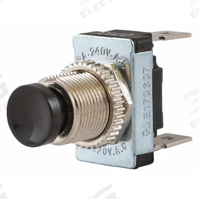 HUBBELL WIRING DEVICE-KELLEMS Miniature Pushbutton Switch: Non-Illuminated, Extended Profile - Miniature Push Buttons