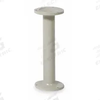 HALLOWELL Bench Pedestal: 6 in x 16 3/4 in, Cast Iron, Tan, Powder Coated, Round Post Pedestal (MPN 4810PT). Key specifications — Color: Tan; Footplate Shape: Round; Material: Cast Iron; Finish: Powder Coated; Brand: HALLOWELL.