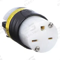 LEGRAND Straight Blade Connector: 6-15R, 250V AC, 15 A, 2 Pole, 3 Wire, Black (MPN PS5669XGCM)