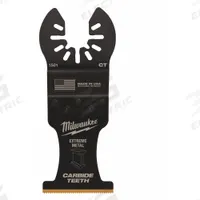 MILWAUKEE Oscillating Tool Blade: 1 3/8 in Blade Wd, 3 9/16 in Overall Lg, Straight Cutting (MPN 49-25-1501). Key specifications — attr1097473: Screws; attr1097476: MILWAUKEE; attr1097456: Straight Cutting.